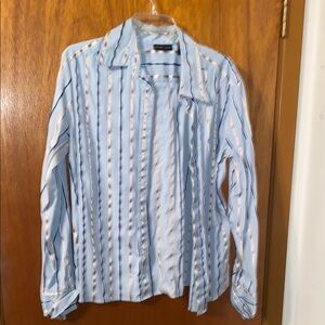 Women’s Blue and Gold Striped Shirt